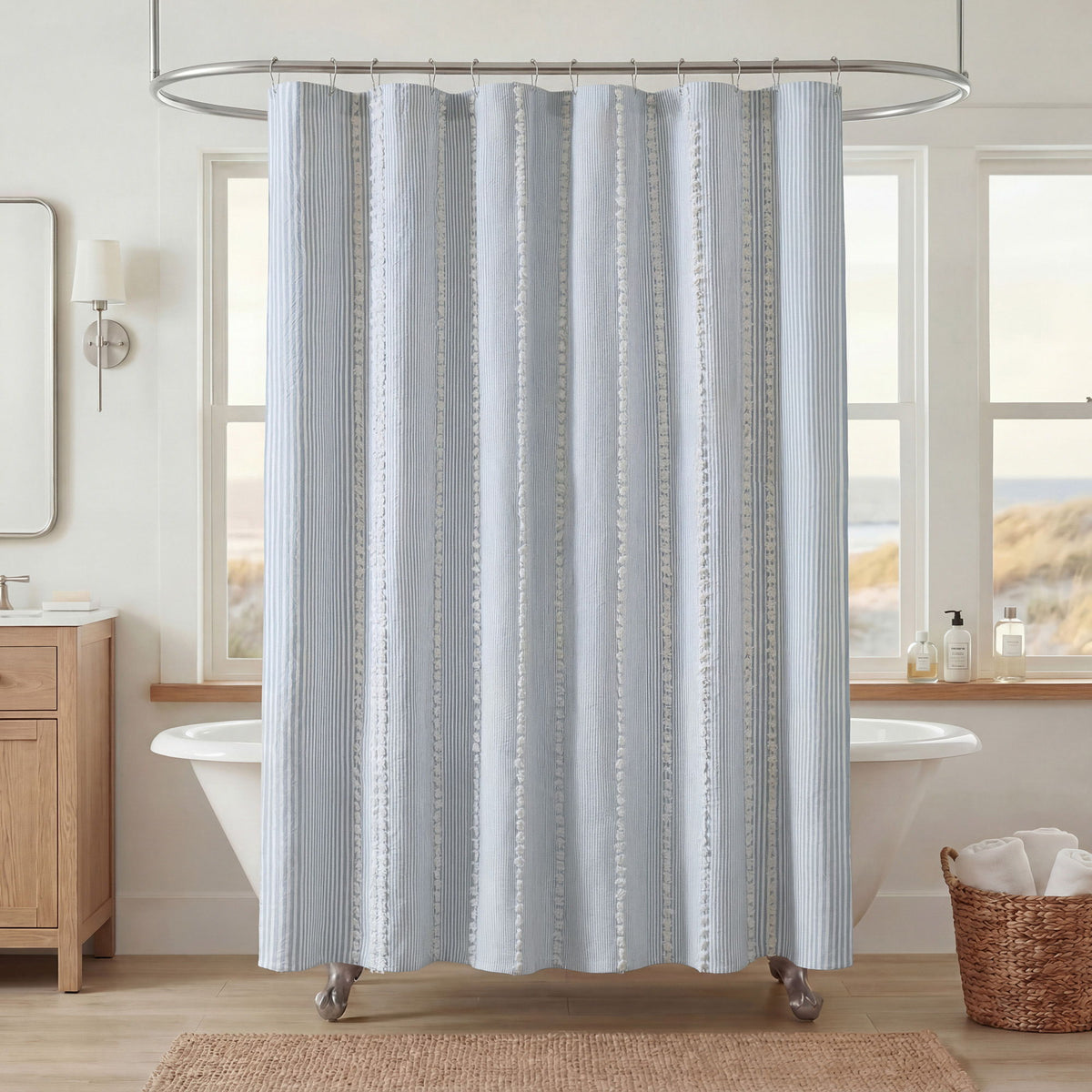 Anslee - Shower Curtain - Blue