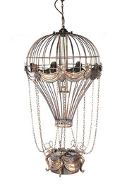 23" x 23" x 41" Vintage Hot Air Balloon Pendant