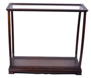 13" Dark Brown And Clear Glass Standard Display Stand