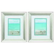 11" X 13" Brushed Silver Frame Sunday At The Shore (Set Of 2)