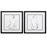 17" X 17" Silver Frame Poised Pose (Set Of 2)