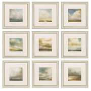 16" X 16" Champagne Gold Color Frame  Atmosphere (Set Of 9)