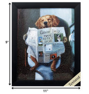 11" X 9" Black Dog Acrylic Framed Art