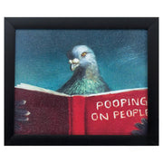11" X 9" Black Frame Pooping On People