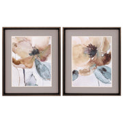 23" X 27" Brushed Silver Frame Watercolor Poppy (Set Of 2)