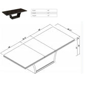 70" Dark Brown Two Drawer Buffet Table with Four Doors