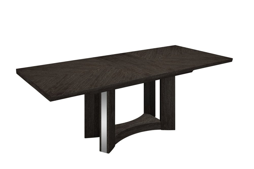 Set of Two Gray And Dark Brown Upholstered Dining Side Chairs