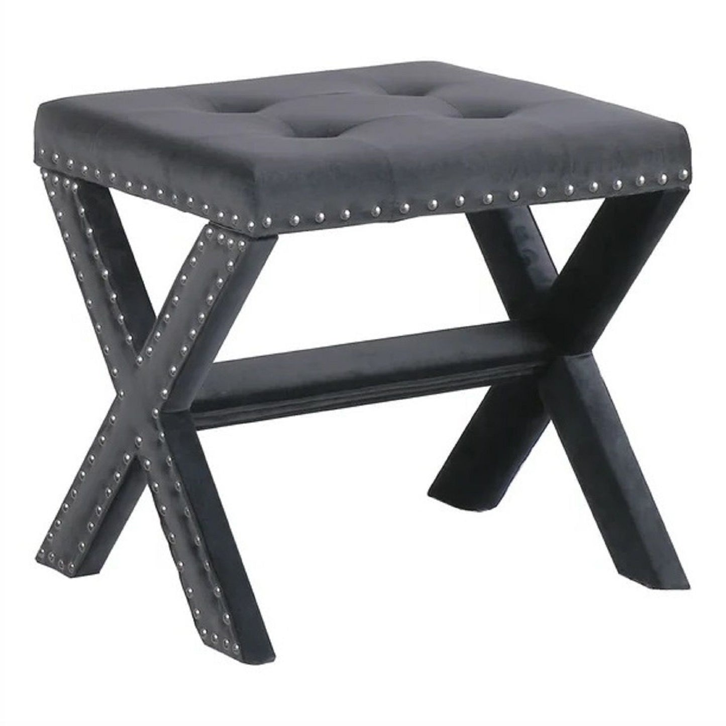 Upholstered Accent Bench With Nailhead Trim