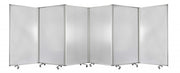 71" Clear Iron Folding Six Panel Screen Room Divider