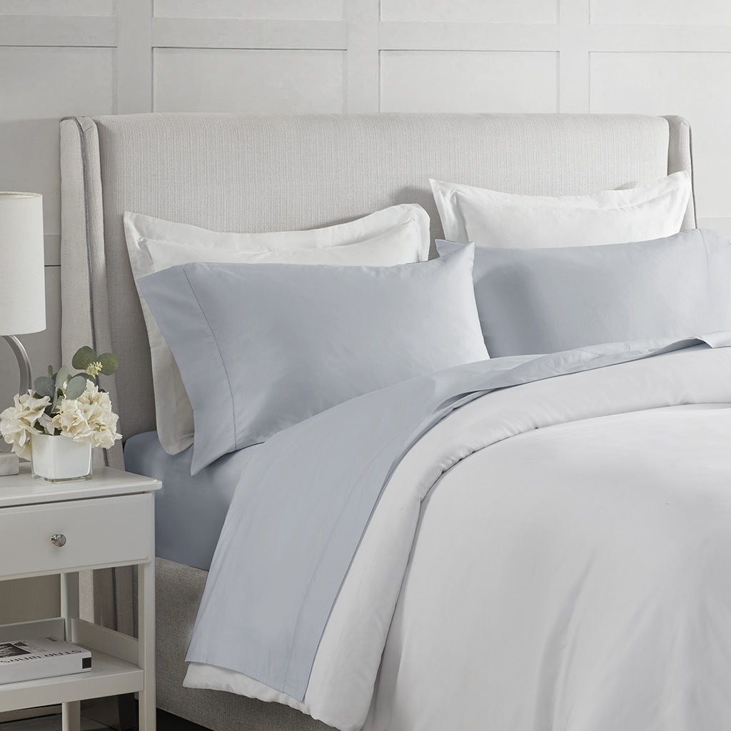 500 Thread Count Egyptian Cotton - Queen Deep Pocket Sheet Set - Gray