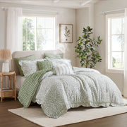 Darcy - 5 Piece Print Comforter Set - Sage Green