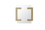 35" Gold Abstract Metal Framed Accent Mirror