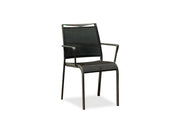 Set of Four Gray Dining Arm Chairs