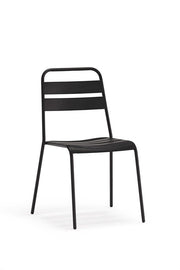 Set of Four Gray Faux Leather Dining Side Chairs