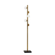 Brass Metal LED With White Glass Shade