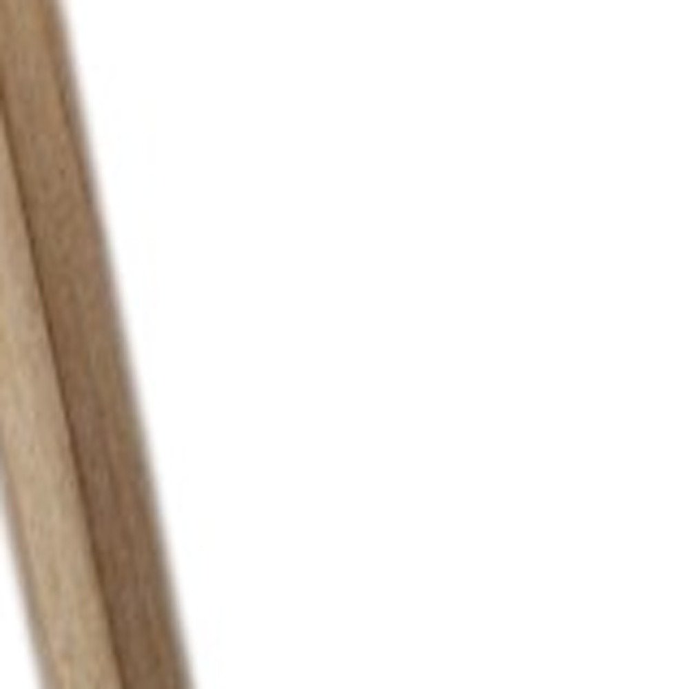 60" Brown And White Tripod Floor Lamp With White Linen Drum Shade