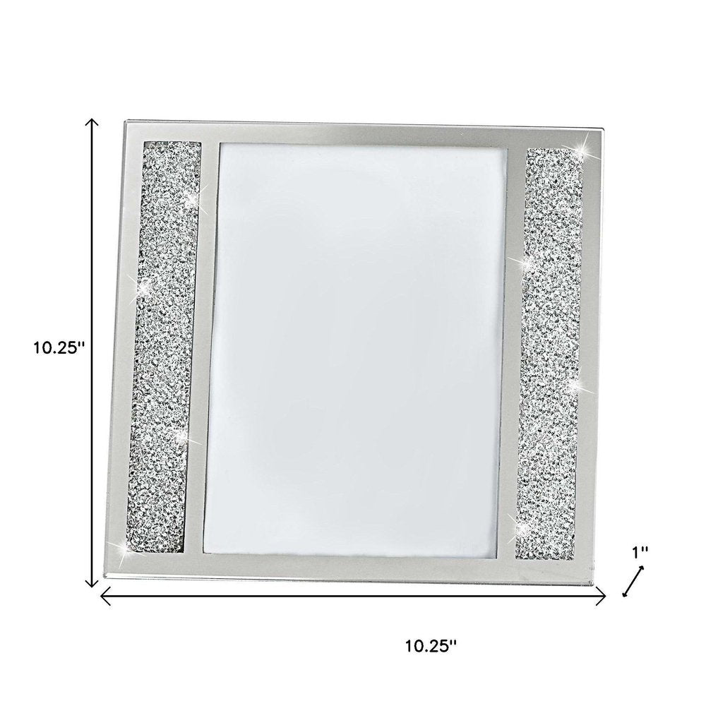5" x 7" Silver Crystal Tabletop Picture Frame