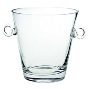 9" Clear Mouth Blown Crystal Ice Bucket