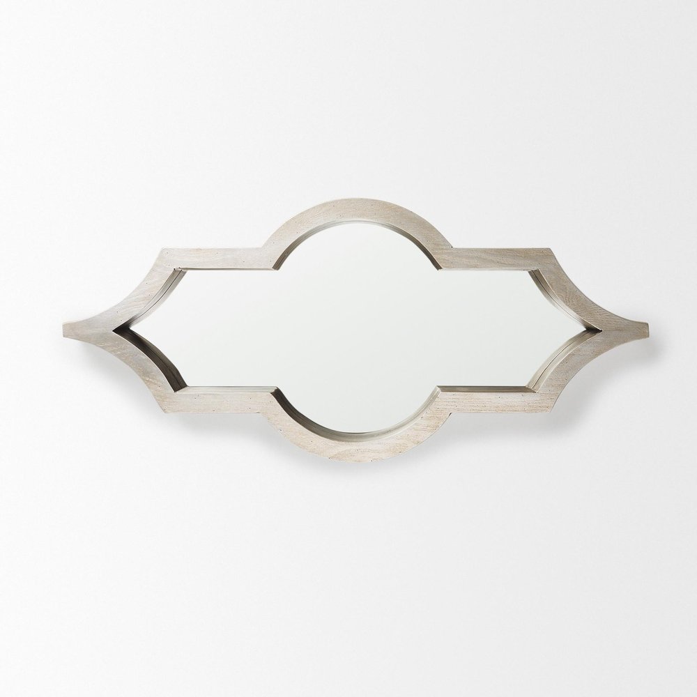 34" Natural Novelty Framed Accent Mirror