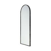 70" Black Metal Arch Framed Full Length Hanging Mirror