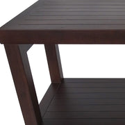 Rectangular Teak Shower Stool Or Bench With Shelf In Brown Finish