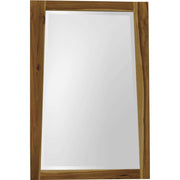 35" Brown Wood Accent Mirror