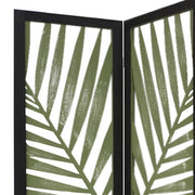 67" Green Solid Wood Panel Screen Room Divider