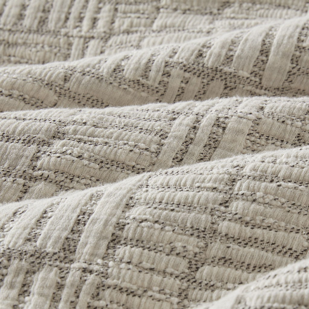 Harper - 3 Piece King/California King Oversized Matelasse Comforter Set - Natural