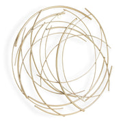26" Gold Metal Abstract Round Hanging Wall Art Decor