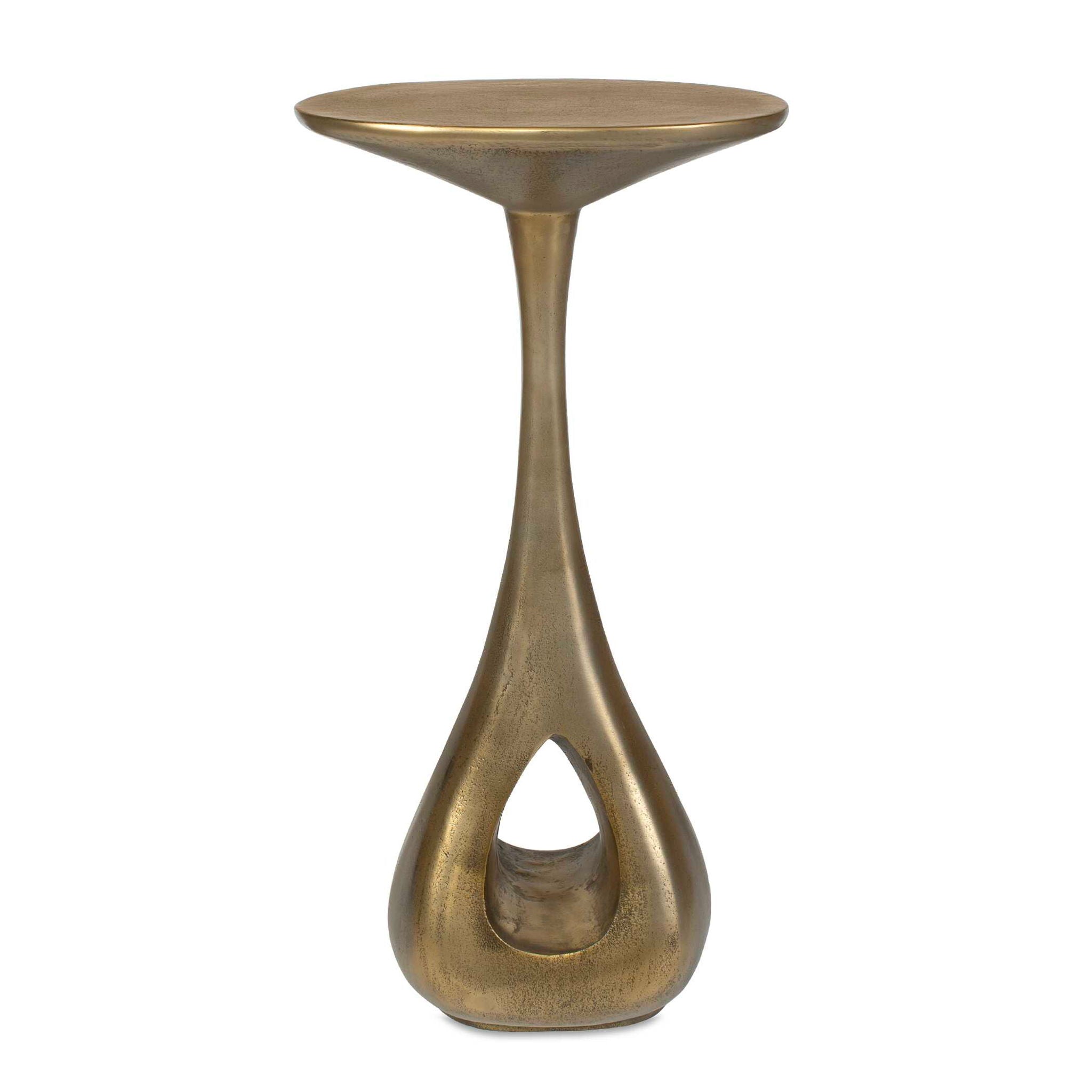 Tolstoy - Indoor-Outdoor Accent Table - Brass