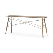 66" Brown Solid Wood Console Table