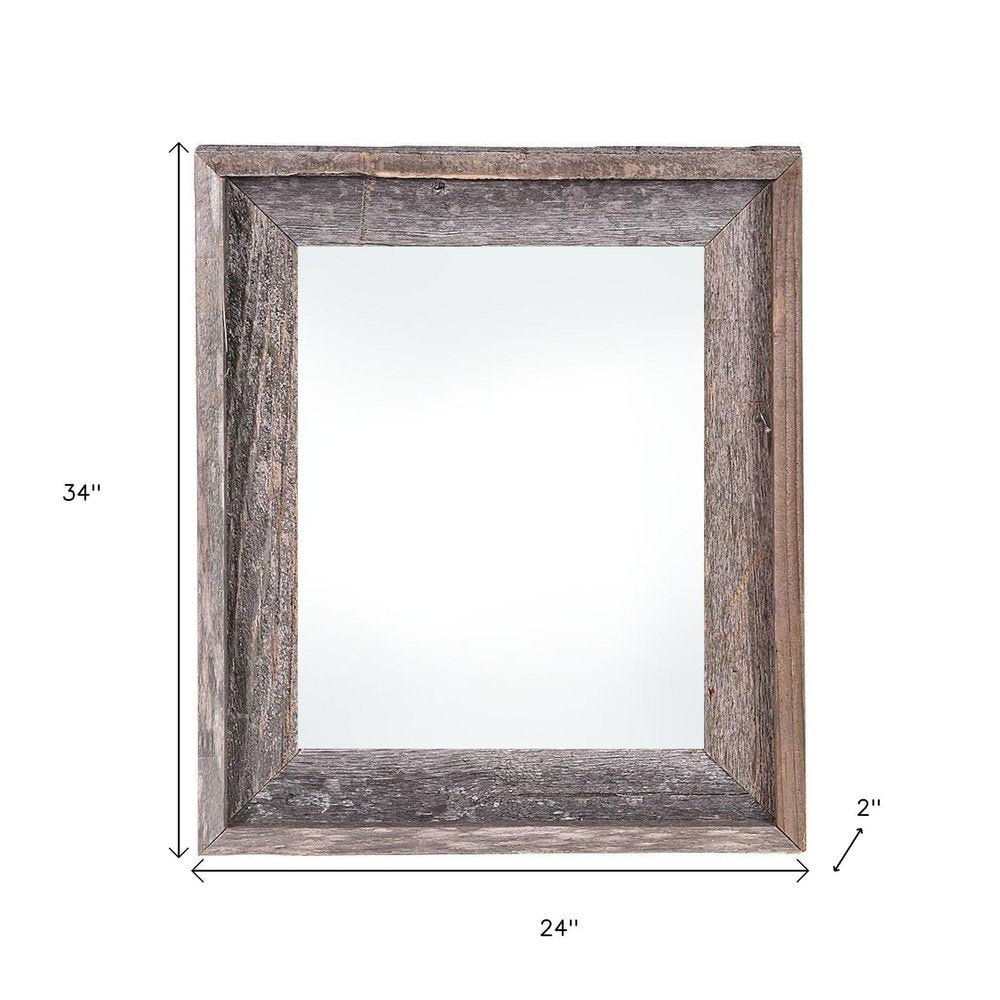 20" x 30" Gray Solid Wood Hanging Picture Frame