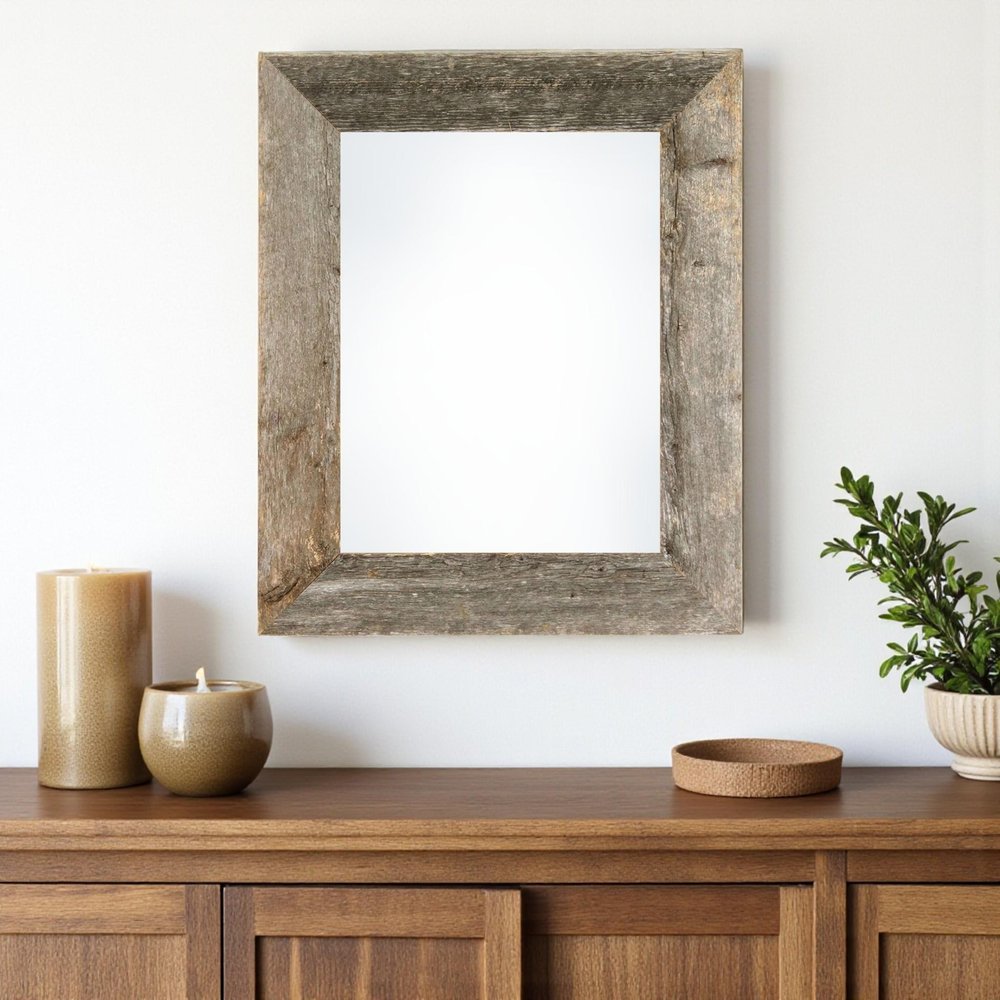 14" x 18" Gray Solid Wood Hanging Picture Frame
