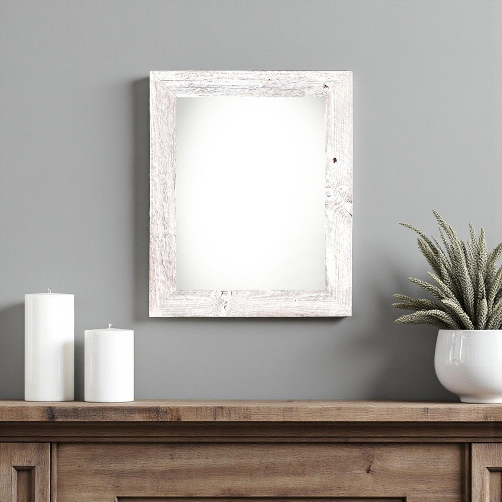 11" x 14" White Solid Wood Hanging Picture Frame