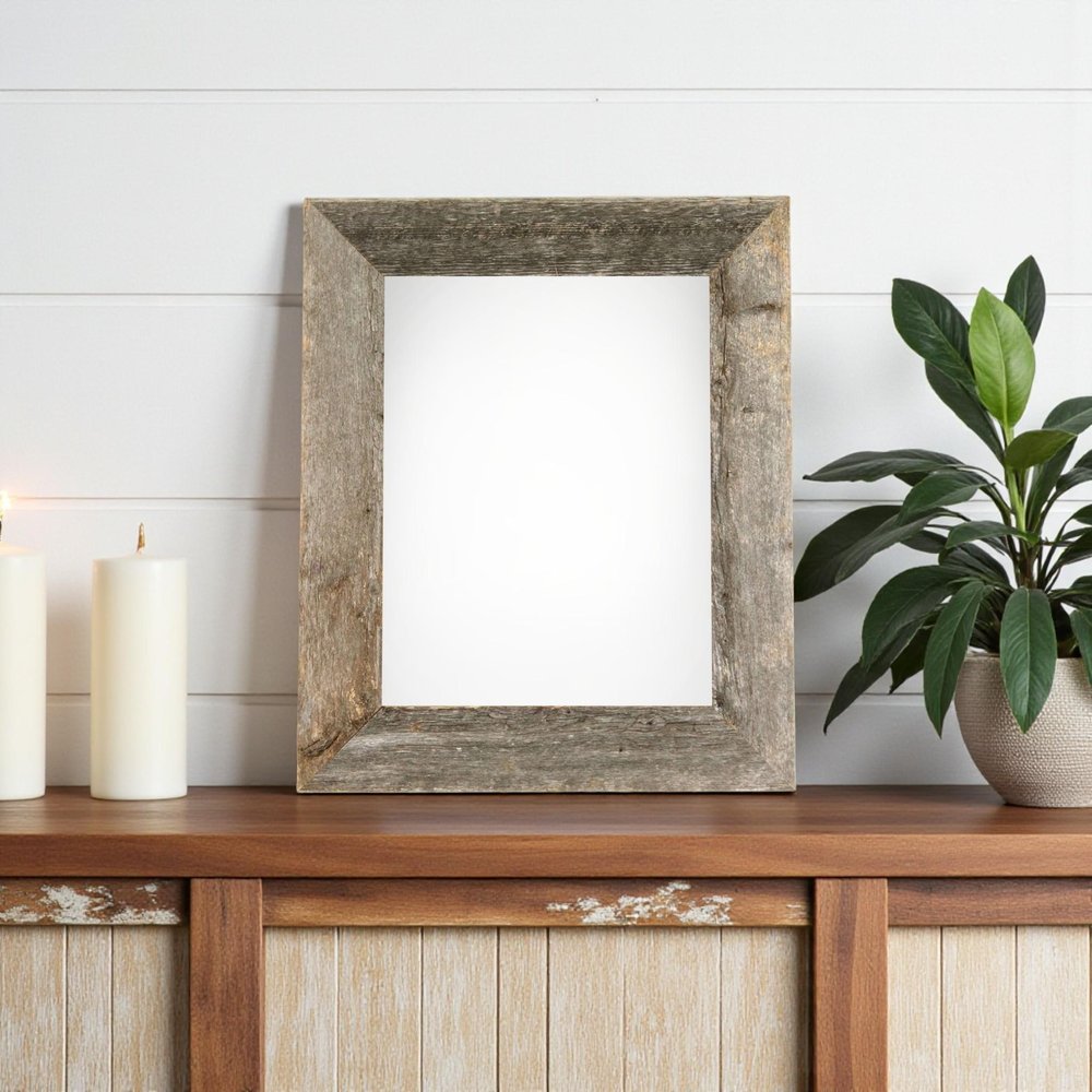8" x 10" Gray Solid Wood Tabletop Picture Frame