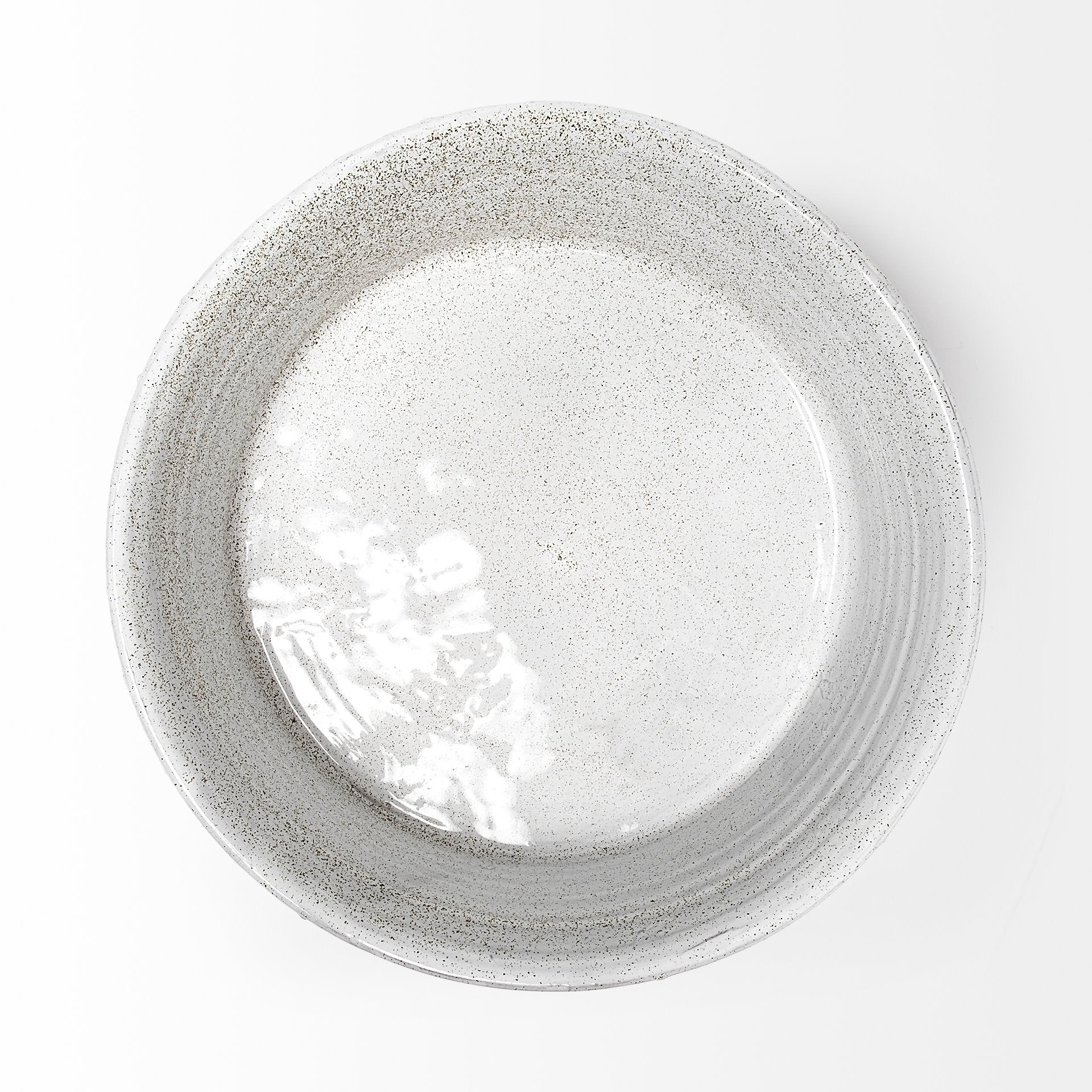 16" White Ceramic Round