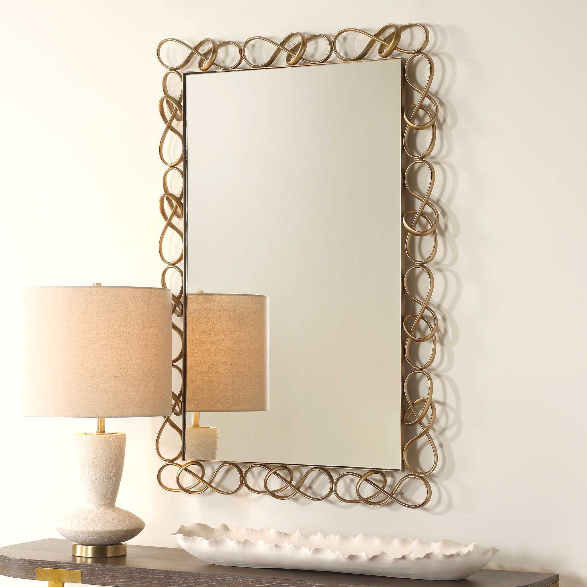 Twist It - Mirror - Antique Brass