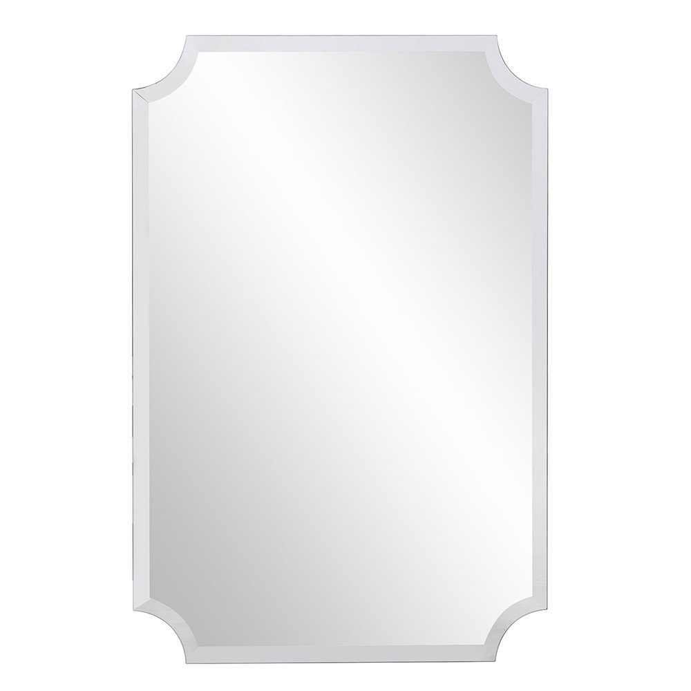 36" Rectangle With Scalloped Corner Unframed Accent Mirror