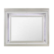 38" Champagne Wood Lighted Mounted Accent Mirror