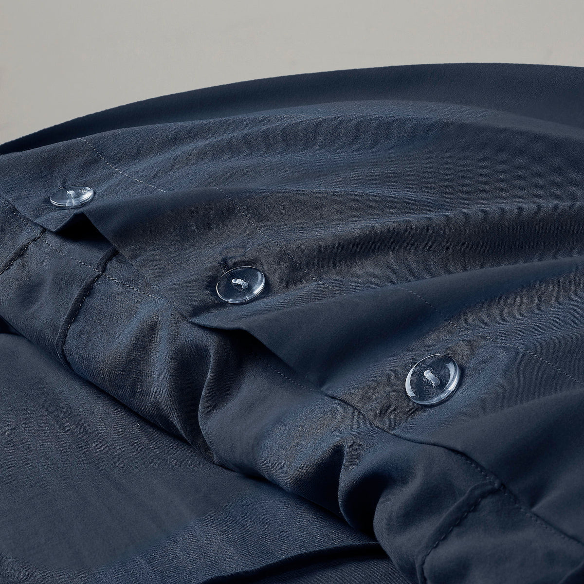 Porter - Full Soft Washed Pleated Duvet Cover Set - Navy