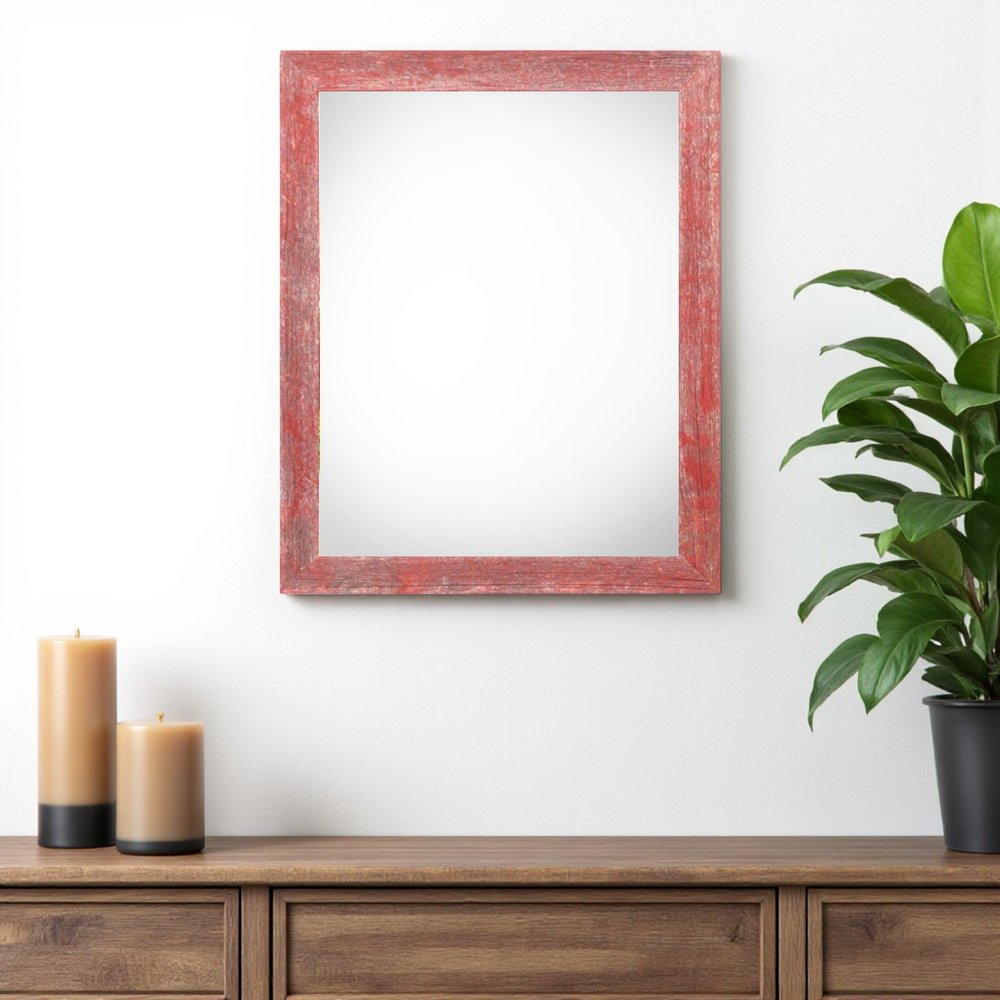 13" x 19" Red Solid Wood Hanging Picture Frame