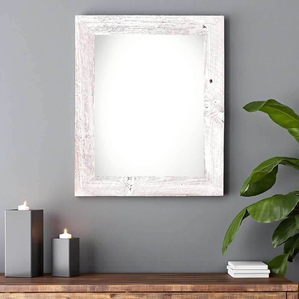 20" x 24" White Solid Wood Hanging Picture Frame
