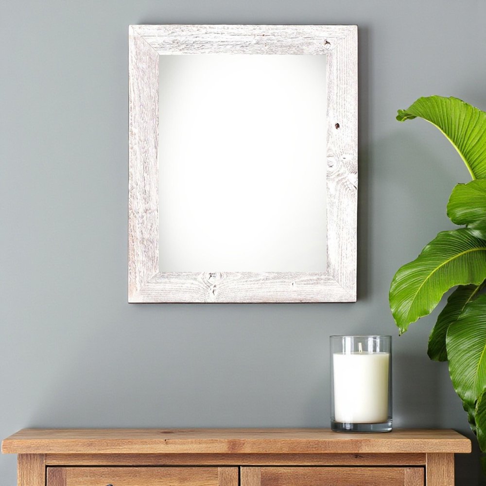 20" x 30" White Solid Wood Hanging Picture Frame