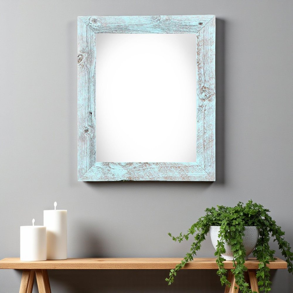 24" x 30" Blue Solid Wood Hanging Picture Frame
