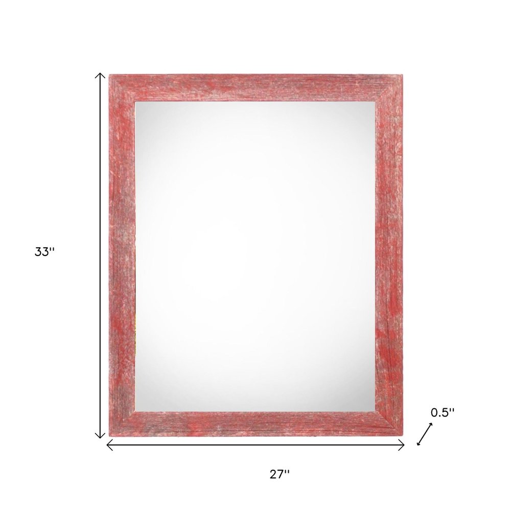 24" x 30" Red Solid Wood Hanging Picture Frame