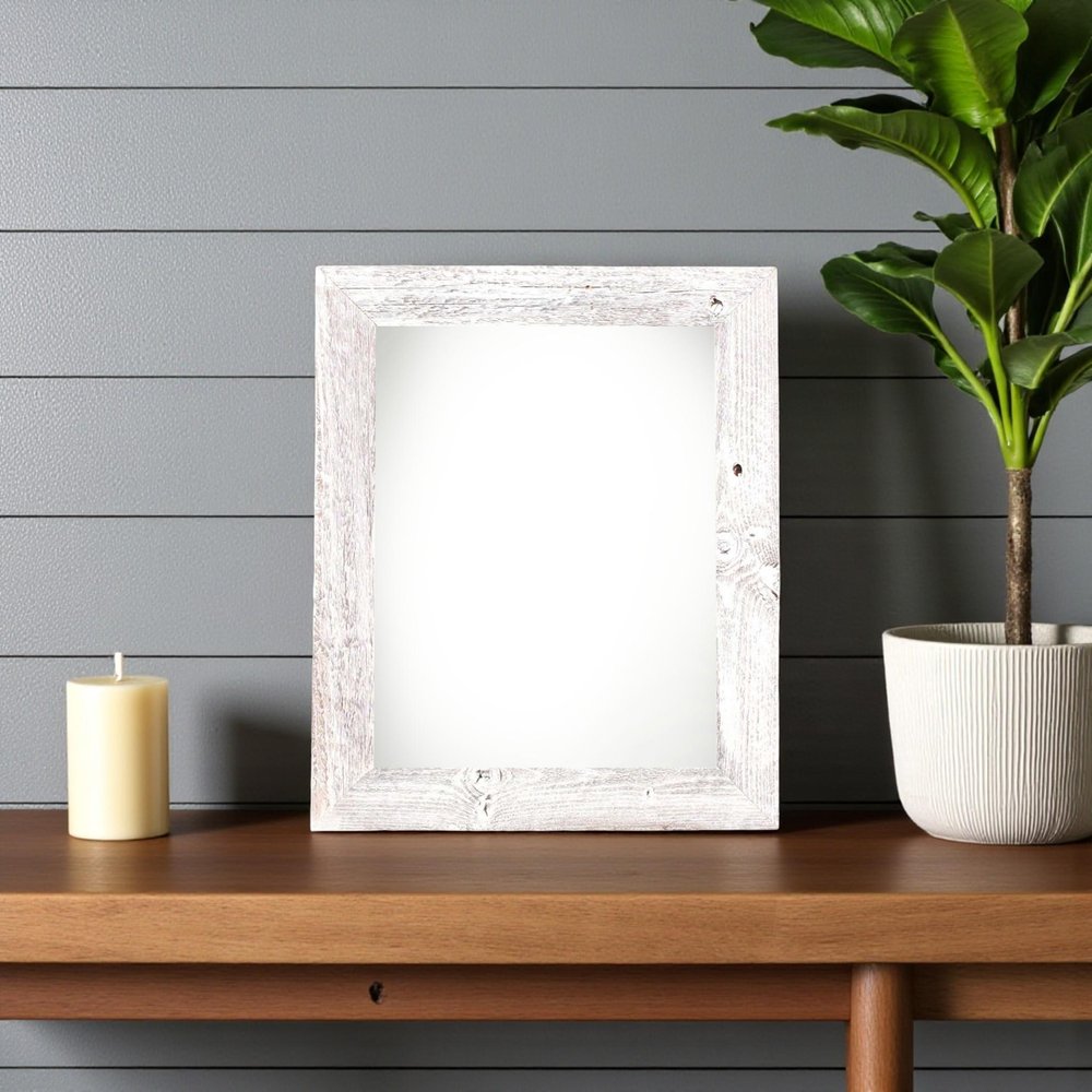 8" x 10" White Solid Wood Tabletop Picture Frame