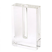 6" Clear Square Crystal Glass Table Vase