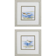 Set Of 2 Watercolor Shore Birds Framed Art