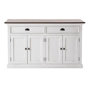 Modern Farmhouse Brown And White Buffet Server