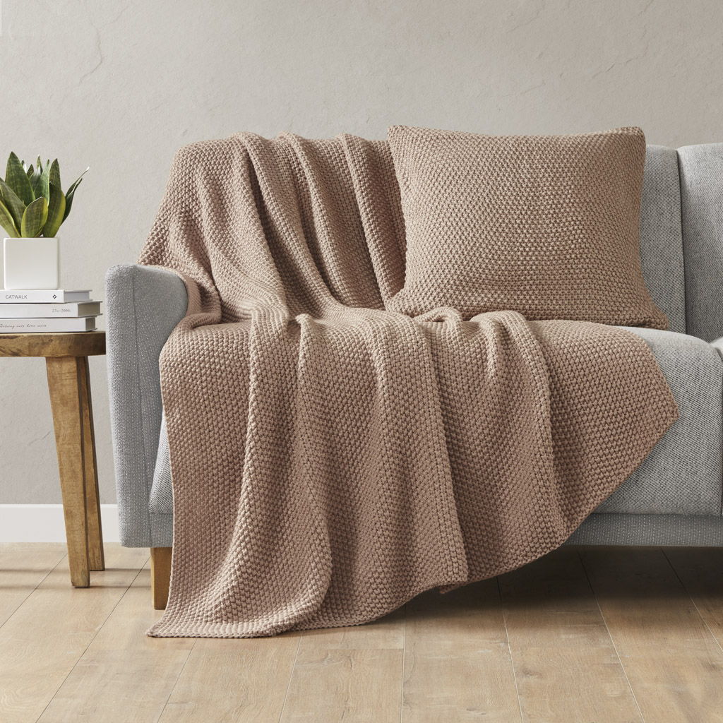 Bree Knit - Throw - Brown